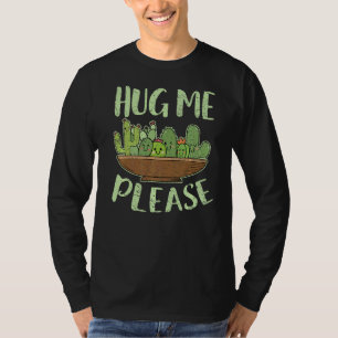 ハグ私お願いベビーサボス男性へ女性可愛い植物 Tシャツ