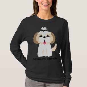 ハグ私かわいいシーズー（犬）Tzu弓 Tシャツ