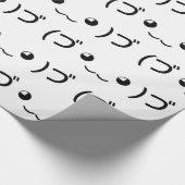 ハグ絵文字(づ ◕ ◕‿)づ香日本の面寺 ラッピングペーパー (角)