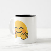 ハグ絵文字 ツートーンマグカップ (正面左)