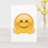 ハグ顔 – 絵文字 カード (黄色い花)