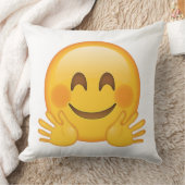 ハグ顔 – 絵文字 クッション (ブランケット)