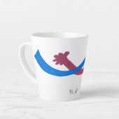 ハグ…っぽいラテマグ、飲むたびに愛を感じる カフェラテマグ (左アングル)