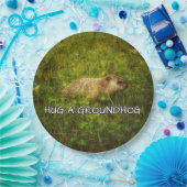 ハグ・ア・グラウンドホッグ・プレート ペーパープレート (パーティー)