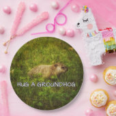 ハグ・ア・グラウンドホッグ・プレート ペーパープレート (パーティー)