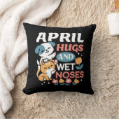 ハグ、ウェットノーズ、春ビベス – よくはしゃぐ Pet クッション (ブランケット)