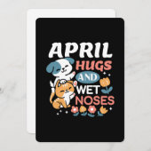 ハグ、ウェットノーズ、春ビベス – よくはしゃぐ Pet シーズンカード (正面/裏面)