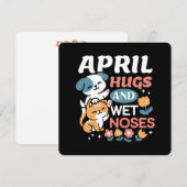 ハグ、ウェットノーズ、春ビベス – よくはしゃぐ Pet シーズンカード (正面/裏面)