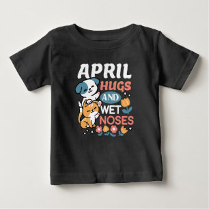 ハグ、ウェットノーズ、春ビベス – よくはしゃぐ Pet ベビーTシャツ