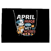 ハグ、ウェットノーズ、春ビベス – よくはしゃぐ Pet ラージペーパーバッグ (裏面)