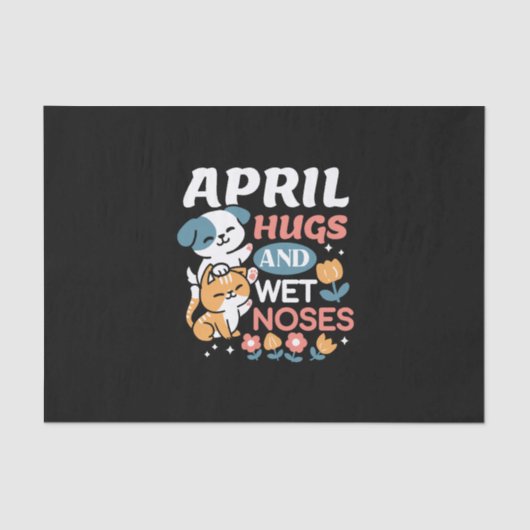 ハグ、ウェットノーズ、春ビベス – よくはしゃぐ Pet 薄葉紙 (正面)