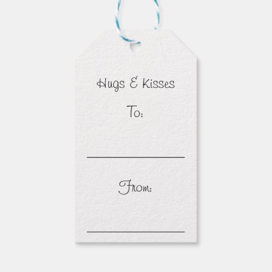 ハグ&キスかわいいラクーン吹のキス誕生日 ギフトタグ (裏面)