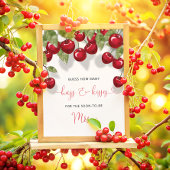 ハグ&キスさくらんぼブライダルシャワーゲーム ポスター