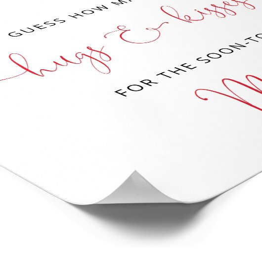 ハグ&キスさくらんぼブライダルシャワーゲーム ポスター (角)