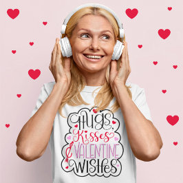 ハグ、キスとバレンタインの願い、ハート、恋2 Tシャツ