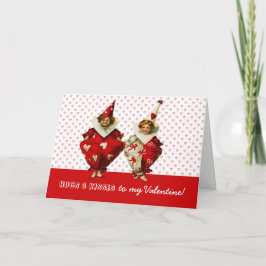 ハグ&キスを私のバレンタイン。カスタム シーズンカード