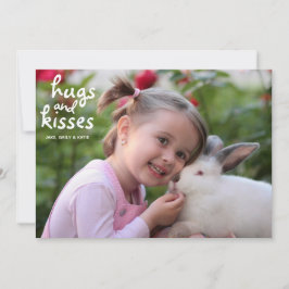 ハグ&キスウォーターカラーレッドローズバレンタインデー シーズンカード