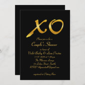 ハグ&キスカップルのシャワー招待状 招待状 (正面/裏面)