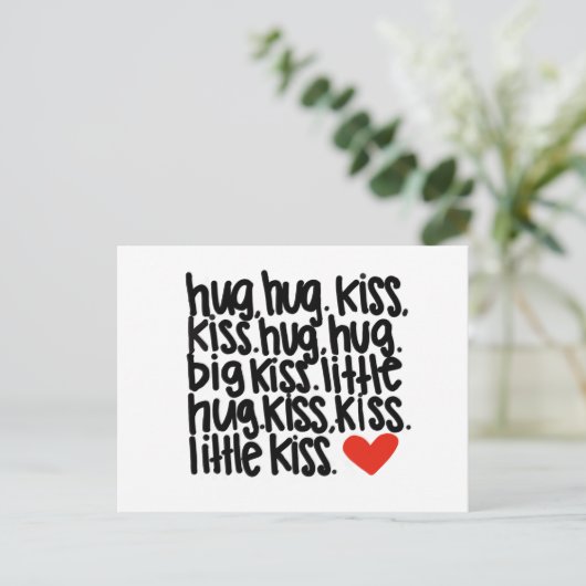 ハグ。キスキスはがき ポストカード (スタンド正面)