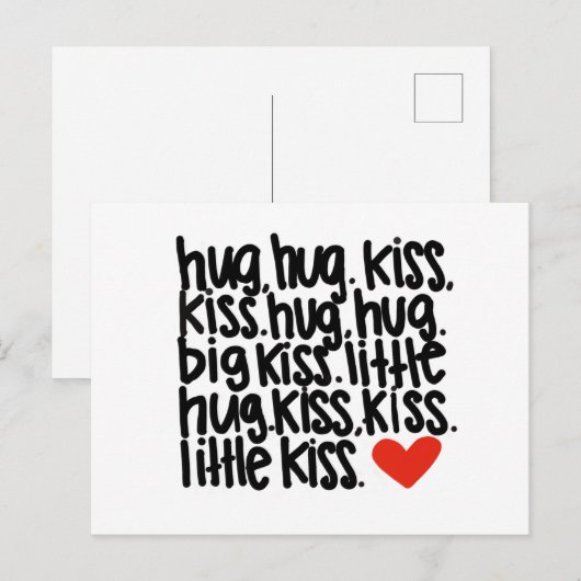 ハグ。キスキスはがき ポストカード (正面/裏面)