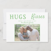ハグ&キスグリーンバレンタインデーの写真カード シーズンカード (正面)