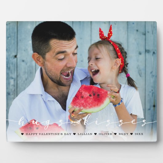ハグ&キスハッピーバレンタインデーファミリーフォト フォトプラーク (正面)