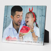 ハグ&キスハッピーバレンタインデーファミリーフォト フォトプラーク (側面)