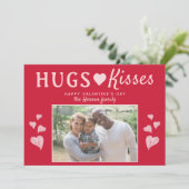 ハグ&キスハートバレンタインデーの写真カード シーズンカード (スタンド正面)