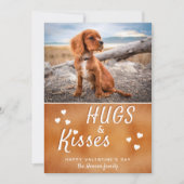 ハグ&キスハートバレンタインデーの写真 シーズンカード (正面)