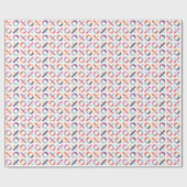 ハグ+キスバレンタインのギフトラップ – パウダー ラッピングペーパー (フラット)