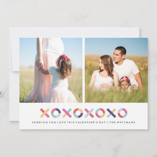 ハグ+キスバレンタインデイカード – パウダー シーズンカード (正面)