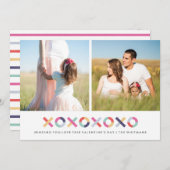 ハグ+キスバレンタインデイカード – パウダー シーズンカード (正面/裏面)