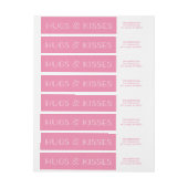 ハグ&キスバレンタインデイ差出人住所ラベル ラップアラウンドラベル (シート)