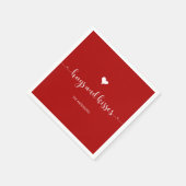 ハグ&キスバレンタインデー紙ナプキンス スタンダードカクテルナプキン (角)