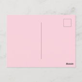 ハグ&キスピンク白モダンはっきりしたタイポグラフィ ポストカード (裏面)