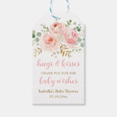 ハグ&キスベビーシャワーメッセージカード ギフトタグ (正面)