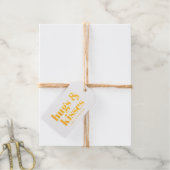 ハグ&キスモダンはっきりしたタイポグラフィカスタム ギフトタグ (麻糸付属)