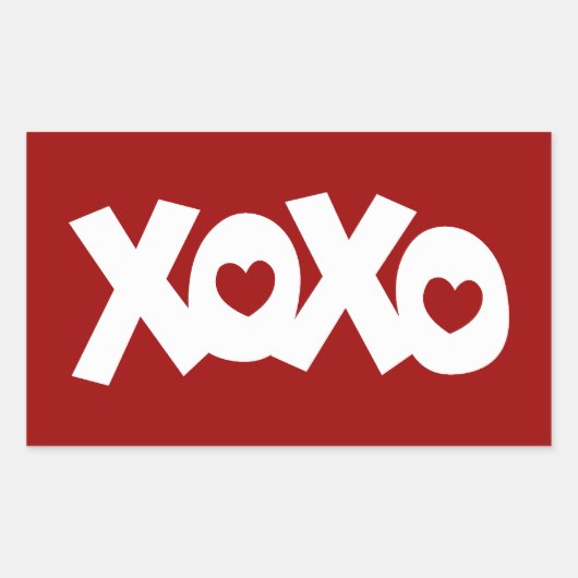 ハグ&キスラブ&ハート 長方形シール (正面)