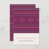 ハグ&キス教室バレンタイン – プラム 招待状 (正面/裏面)