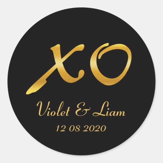 ハグ&キス結婚ズステッカー ラウンドシール (正面)