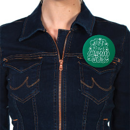 ハグ、キス、シャムロックの願い聖パトリックの日 缶バッジ