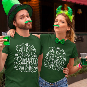 ハグ、キス、シャムロックの願い聖パトリックの日 Tシャツ