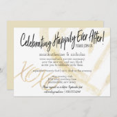 ハグ、キス、ハートの結婚後パーティー 招待状 (正面/裏面)