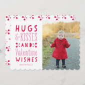 ハグ&キス|バレンタインの写真カード シーズンカード (正面/裏面)