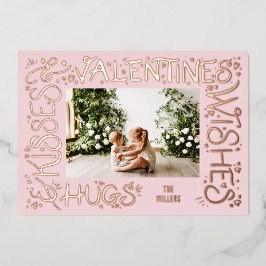 「ハグ&キス&バレンタインの願い」ハンドレター 箔シーズンカード