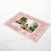 「ハグ&キス&バレンタインの願い」ハンドレター 箔シーズンカード (回転した状態)