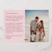 「ハグ&キス&バレンタインの願い」ハンドレター 箔シーズンカード (裏面)