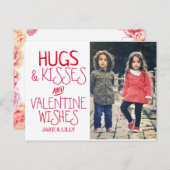 ハグ&キス|バレンタインデーの写真 シーズンポストカード (正面/裏面)