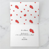 ハグ&キス バレンタインデー カスタム写真 カード (内部)