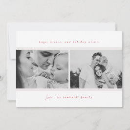 ハグ、キス、ホリデーウィッシュレッド 案内状